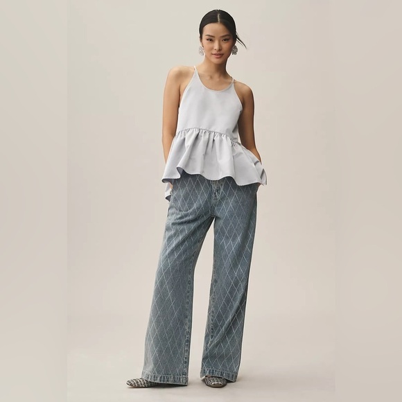 NWT! Anthropologie Let Me Be Shine Halter Babydoll Tank - Size Small 💎🟤 - Picture 3 of 9